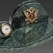 На память: Часы «Престиж» с гербом УИС и подставками — фотография 2