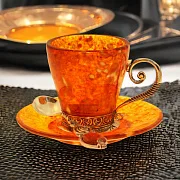 Кофейный набор «Антик» из янтаря — необычный подарок — фотография 1