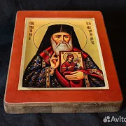 Икона деревянная "Святитель Нектарий Эгинский" — оригинальный подарок — фотография 3