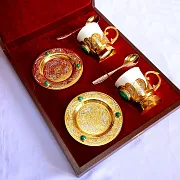 Кофейная пара из фарфора "Дуэт". Златоуст — красивый подарок — фотография 4
