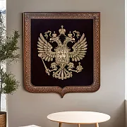 Бронзовое панно «Герб большой» — оригинальный подарок — фотография 1